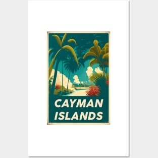 Cayman Islands Vintage Travel Art Poster Posters and Art